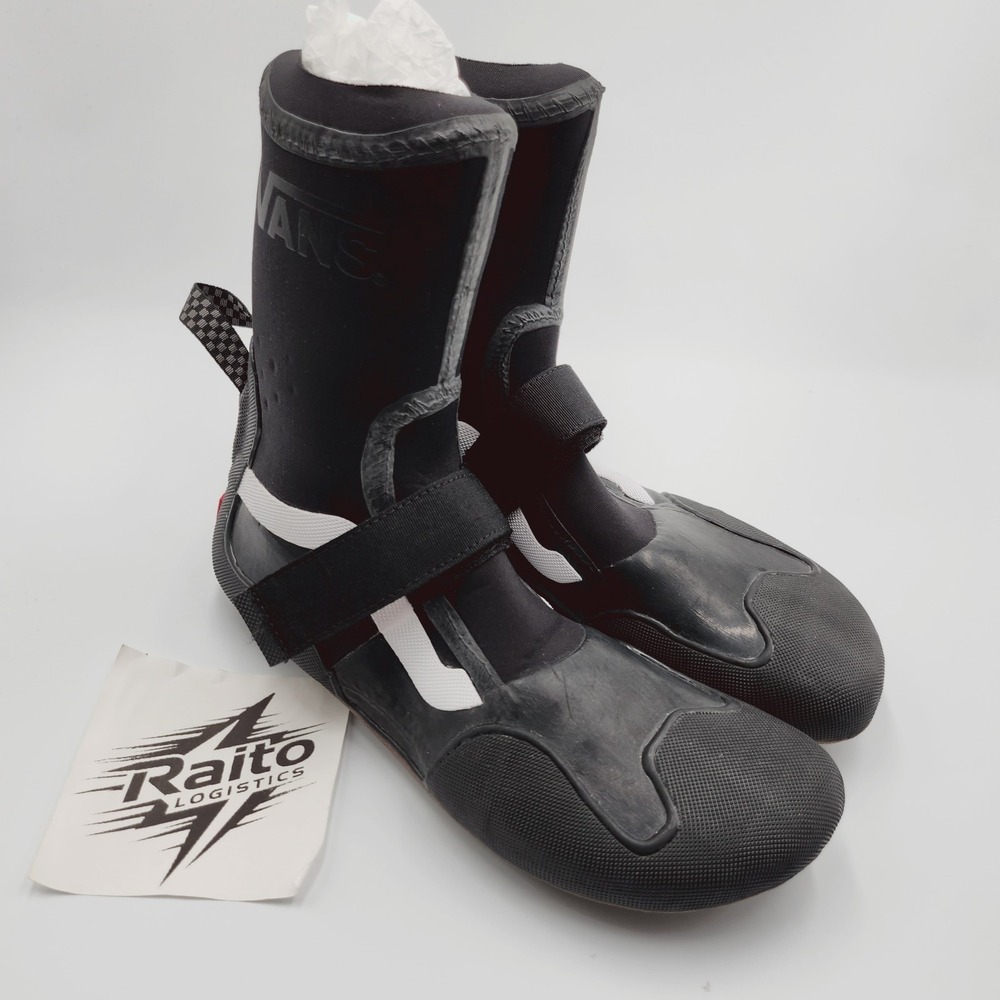 Mens Size 6 Vans Surf Boot 2 Hi BBY 3mm Minimalist Black Neoprene White 721454